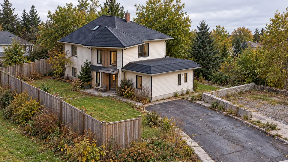 Même propriété avant les travaux